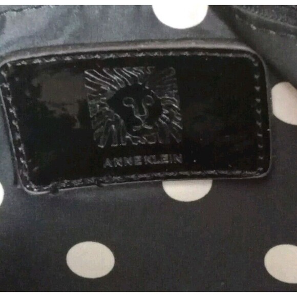 VINTAGE ANNE KLEIN SATCHEL BLACK POCKETS SNAP CLOSURE - Picture 3 of 12